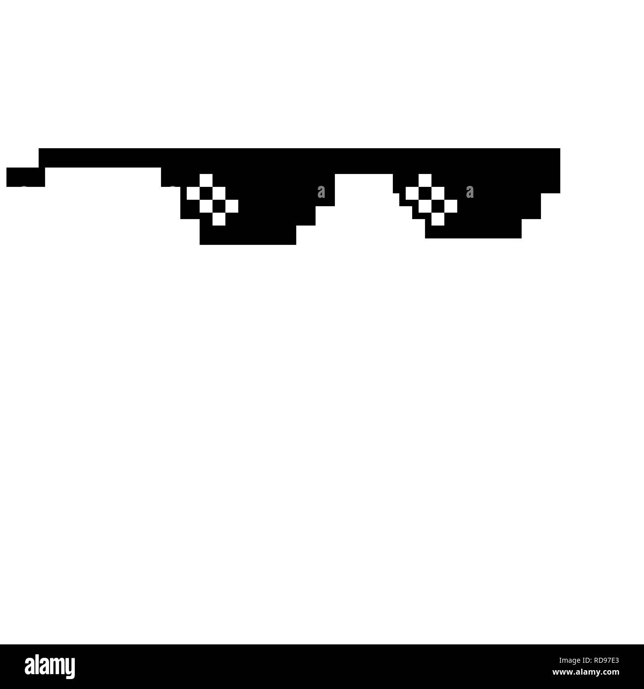 Thug life noir lunettes vecteur illustration de polisson Photo Stock - Alamy