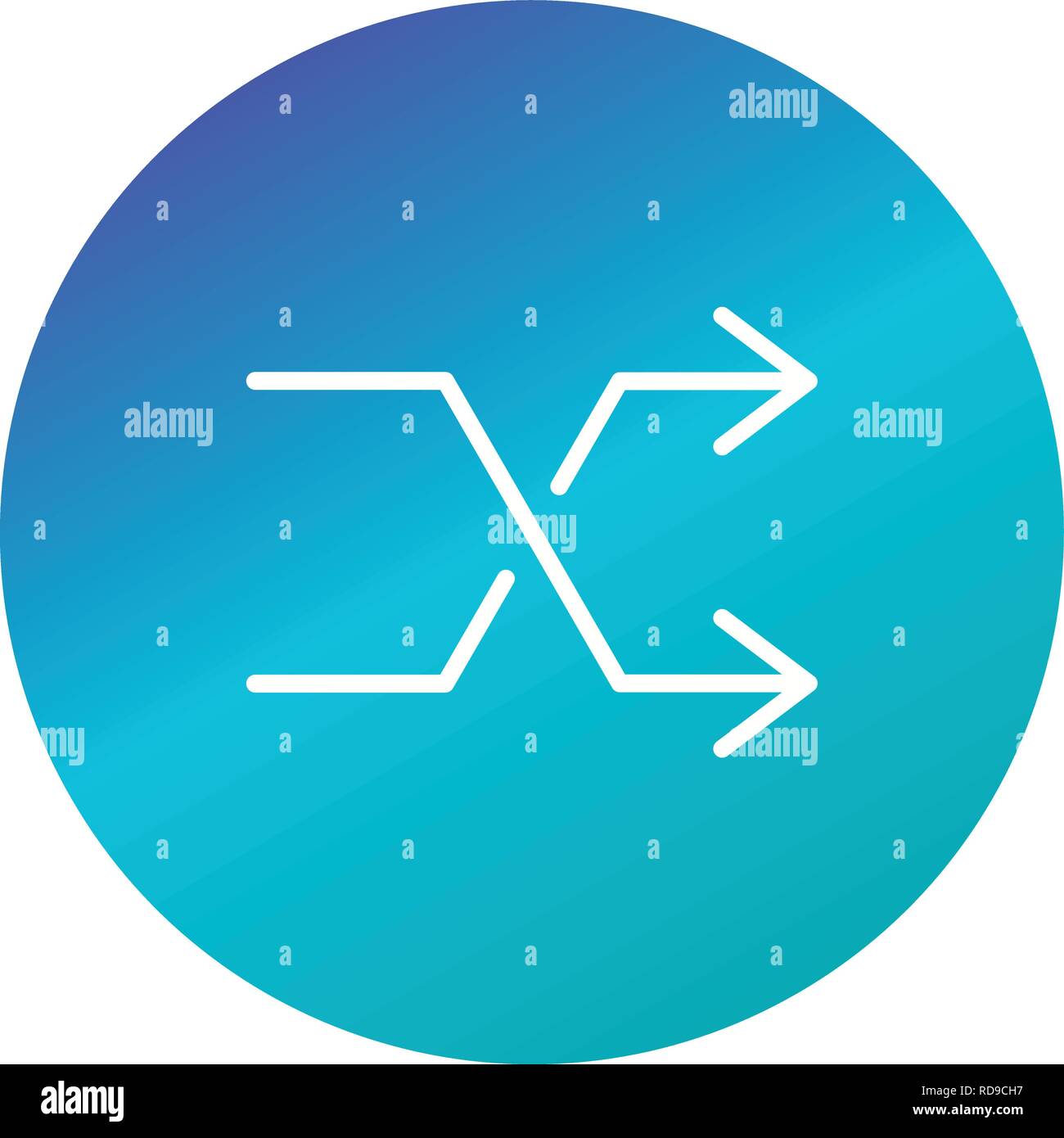 Icône de signe Shuffle Vector Illustration pour utilisation personnelle et commerciale... L'icône de la mode Look propre... Illustration de Vecteur