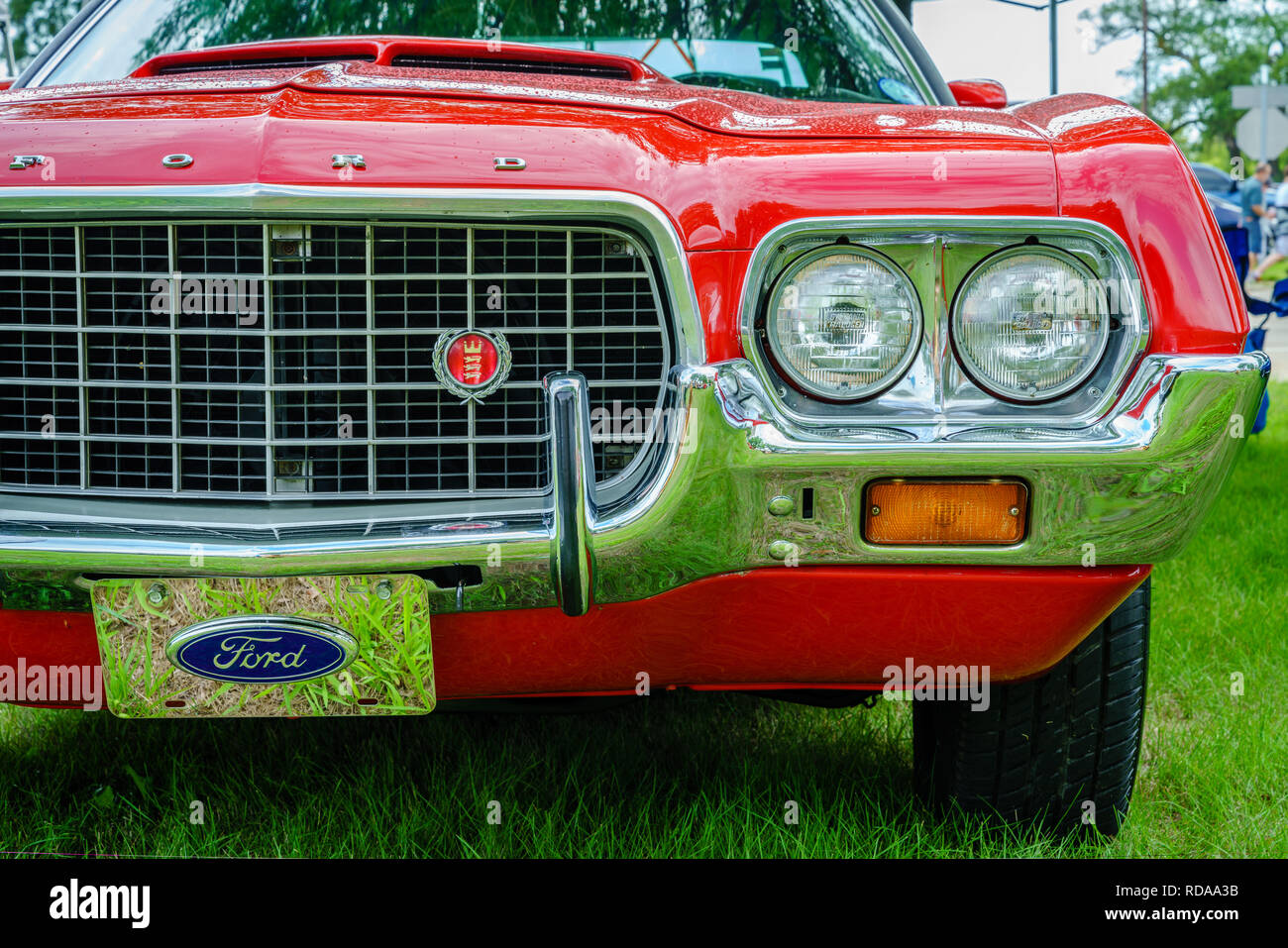 Detroit, Michigan, le 19 août 2016 : 1972 Ford Torino Woodward Dream Cruise - Le plus grand événement de l'automobile d'un jour aux USA Banque D'Images