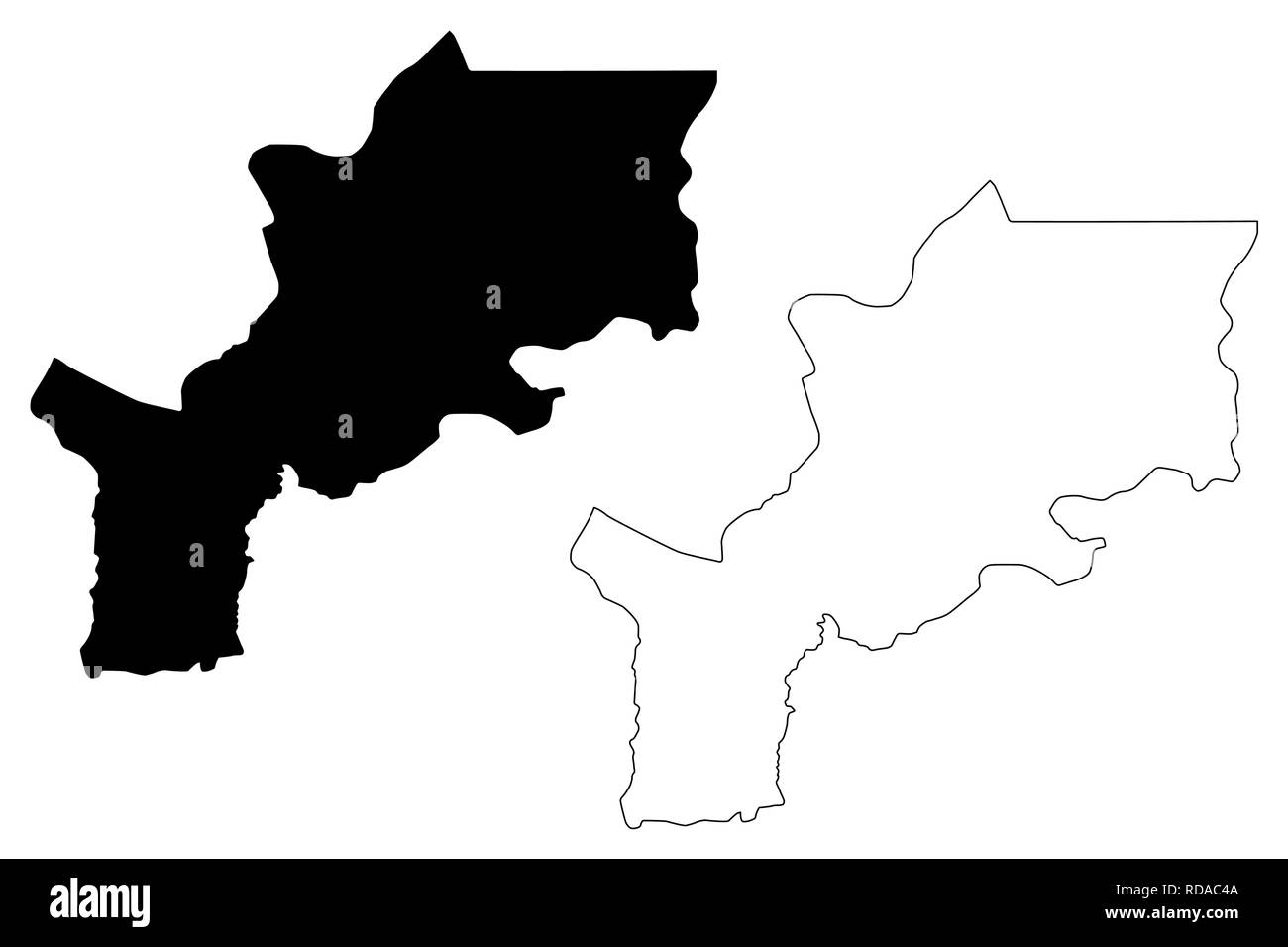 Carte du congo rdc Banque d'images noir et blanc - Alamy