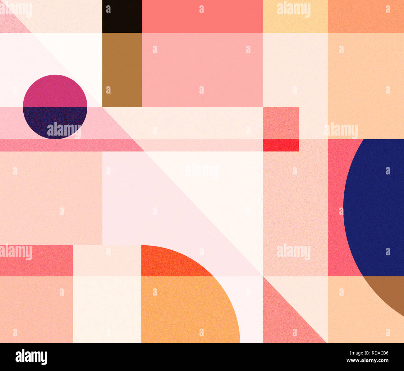 Vecteur d'art abstrait géométrique poster avec masque simple et minimaliste des formes des chiffres. Banque D'Images