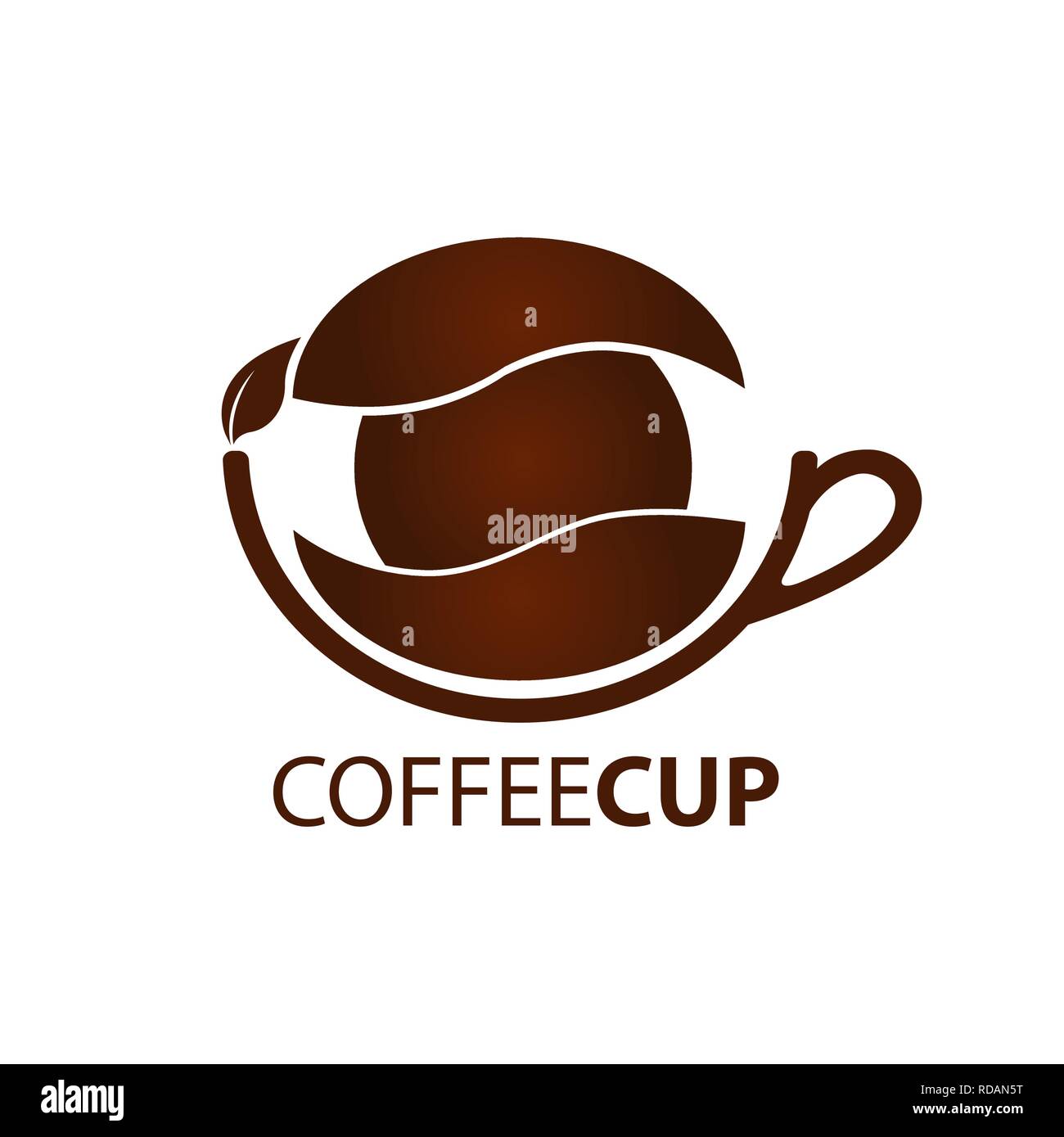 Tasse de café concept logo design. Modèle de graphique vectoriel de l'élément symbole Illustration de Vecteur