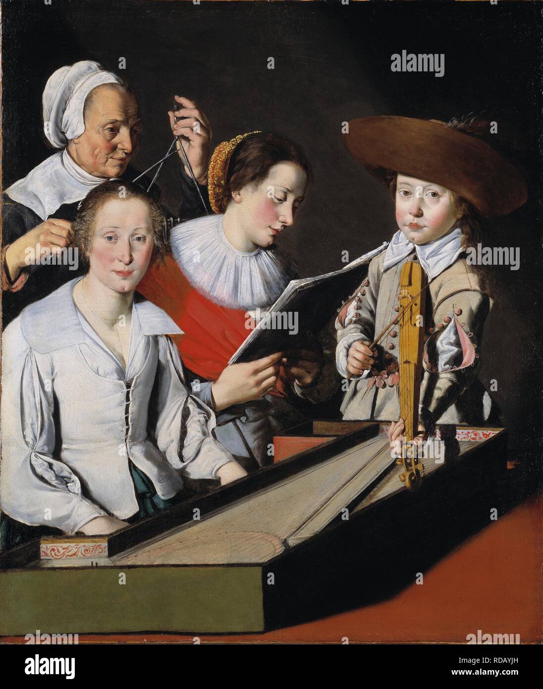 Une partie musicale. Musée : Nationalmuseum de Stockholm. Author : La Tarte, Paul. Banque D'Images