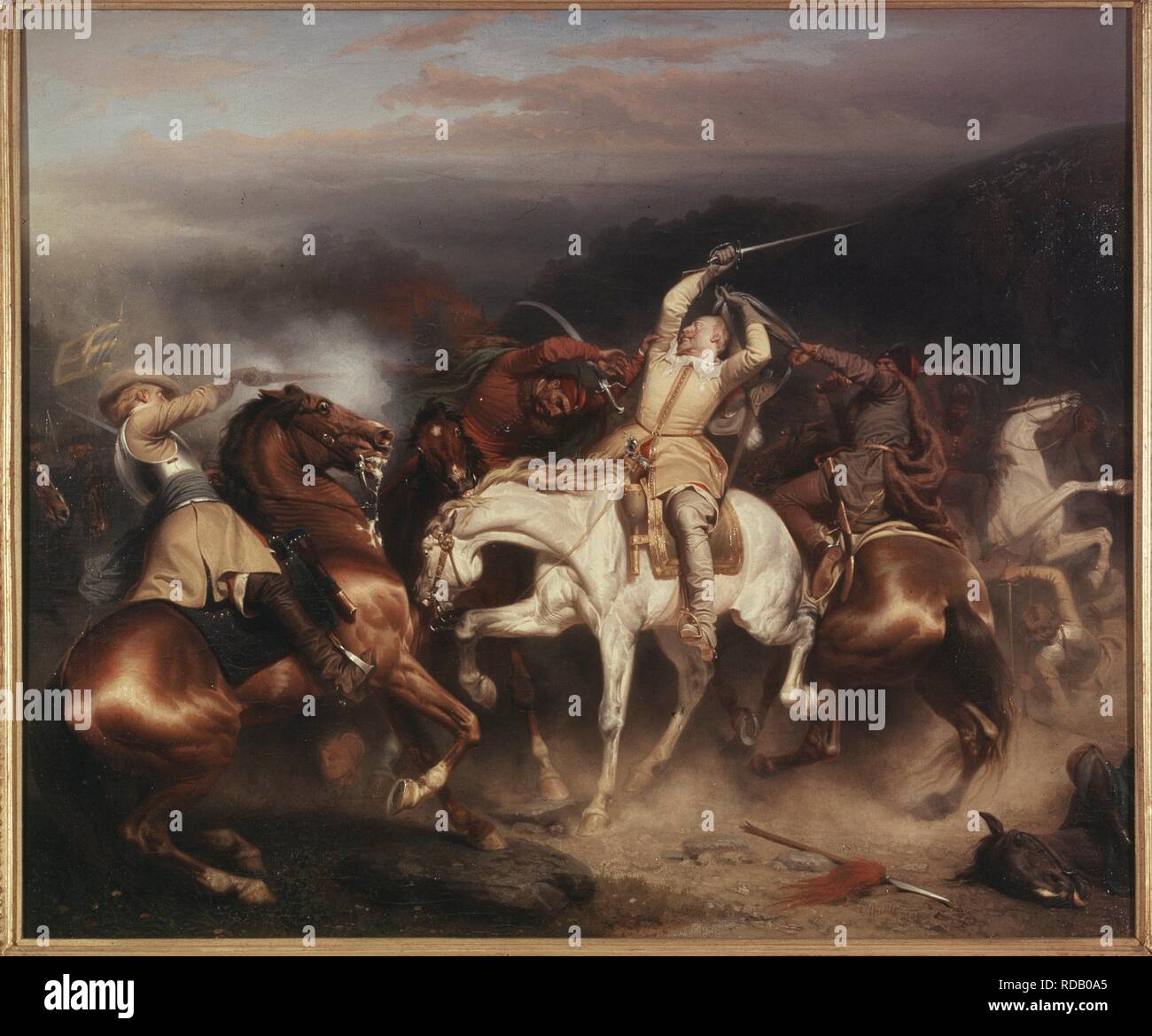 Le roi Gustave II Adolphe de Suède (1594-1632) à Stuhm. Musée : Nationalmuseum de Stockholm. Auteur : CARL WAHLBOM. Banque D'Images