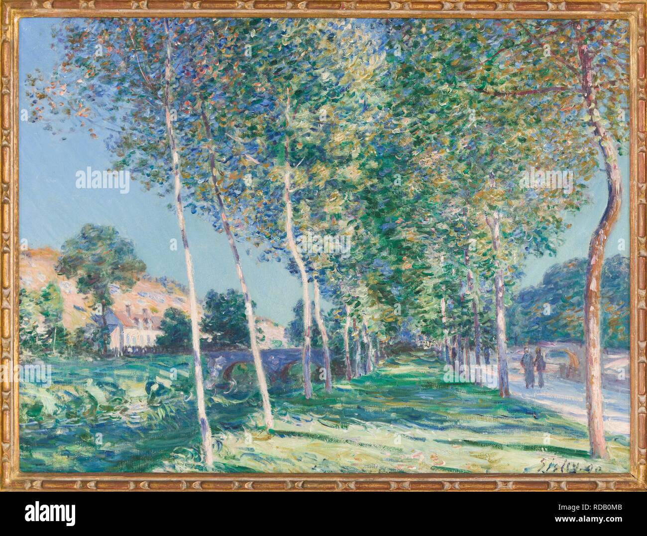 アルフレッド・シスレーL'ALLEE DES PEUPLIERS A MORET The Lane of Poplars at Moret Sur Loing (1888) by Alfred