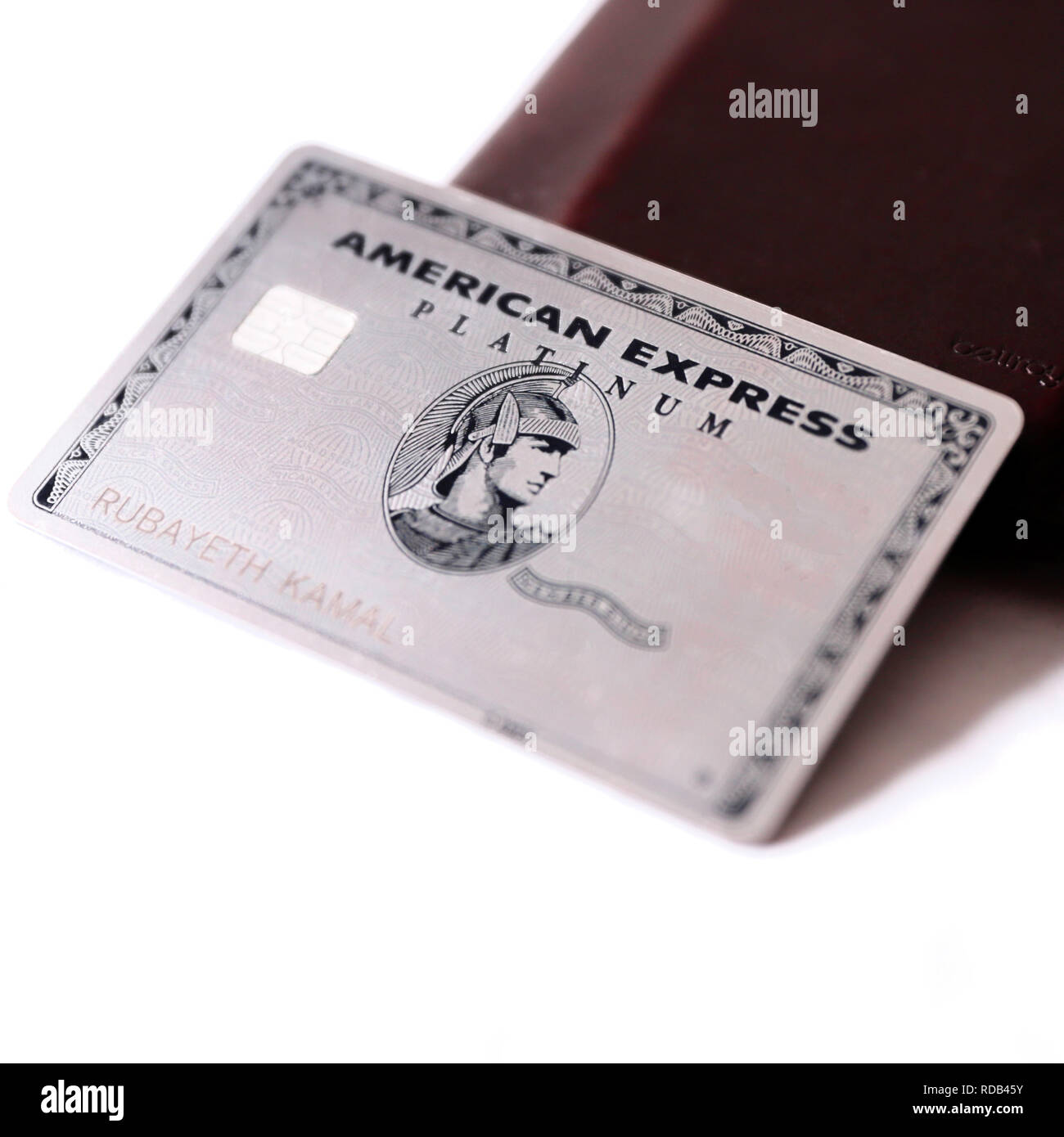 Carte american express platinum silver Banque D'Images