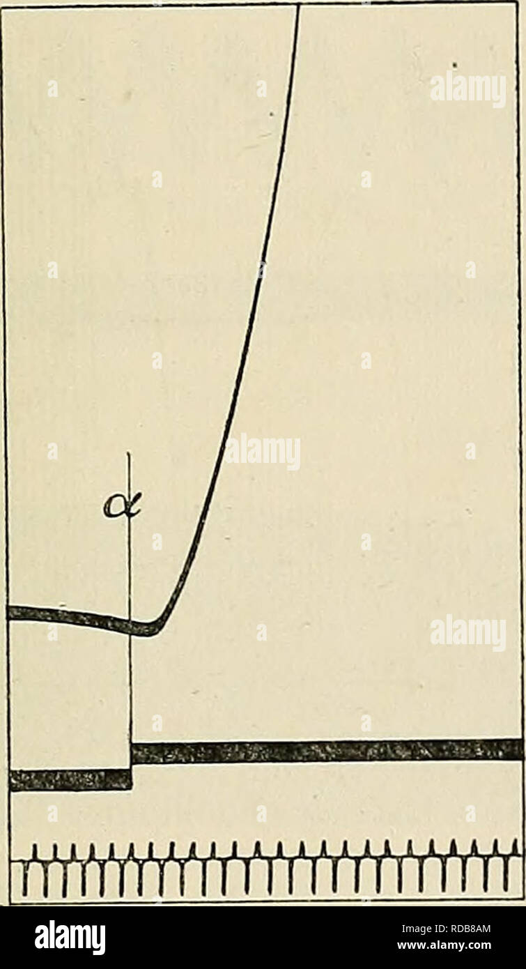 . Huit conférences sur les signes de vie de leur source d'aspect. L'électrophysiologie. N.J. RETINAL RETARD 27 relatives à la typique décrites ci-dessus, réponse positive à la lumière que la demande d'examen. Je vais en parler aussi brièvement que possible. En premier lieu, il n'a guère d'importance en ce qui concerne la réponse, si le courant accidentel décrite au paragraphe 13 se trouve être positif ou négatif. Kiihne et Steiner, qui a accordé une attention particulière à la point, reportez-vous à la réalité sous la rubrique de la Loi, la modification constante de la tension, et la décrire ainsi :- " inversé de th Banque D'Images