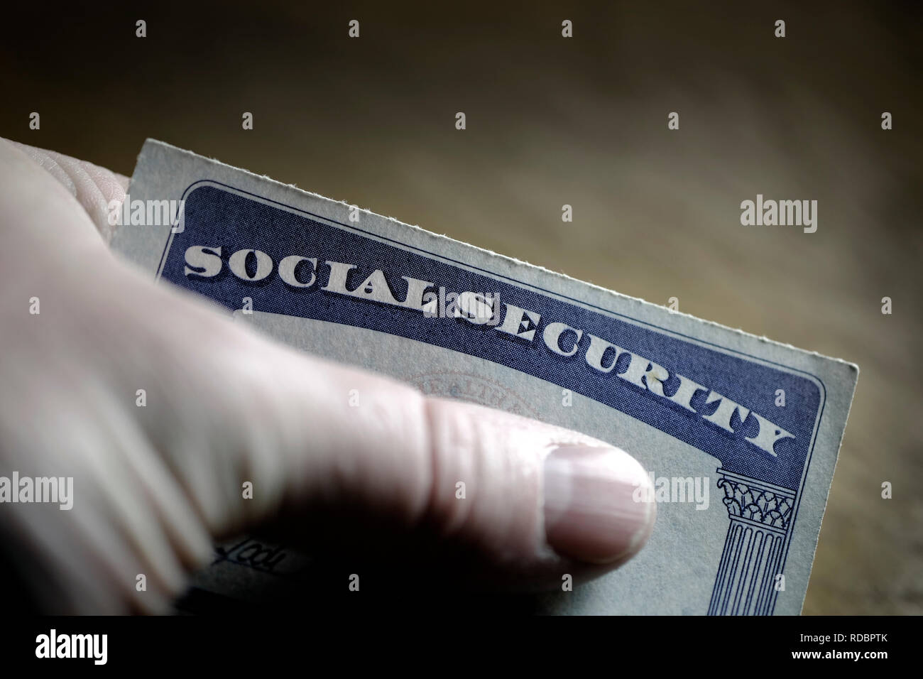 La carte de sécurité sociale pour personnes âgées Prestations symbolisant United a déclaré Banque D'Images