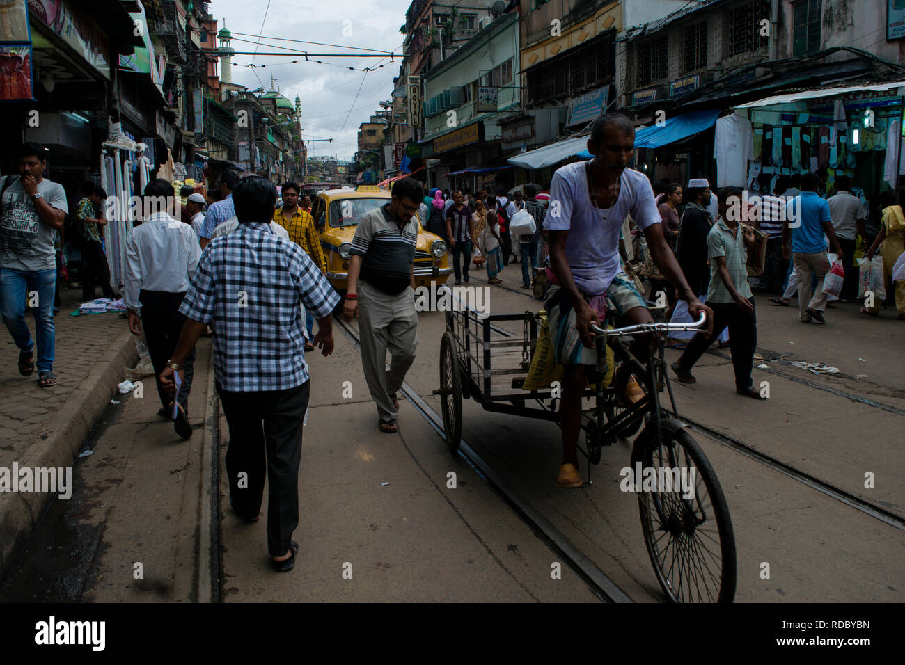 Les transports de la vie quotidienne à Kolkata Banque D'Images