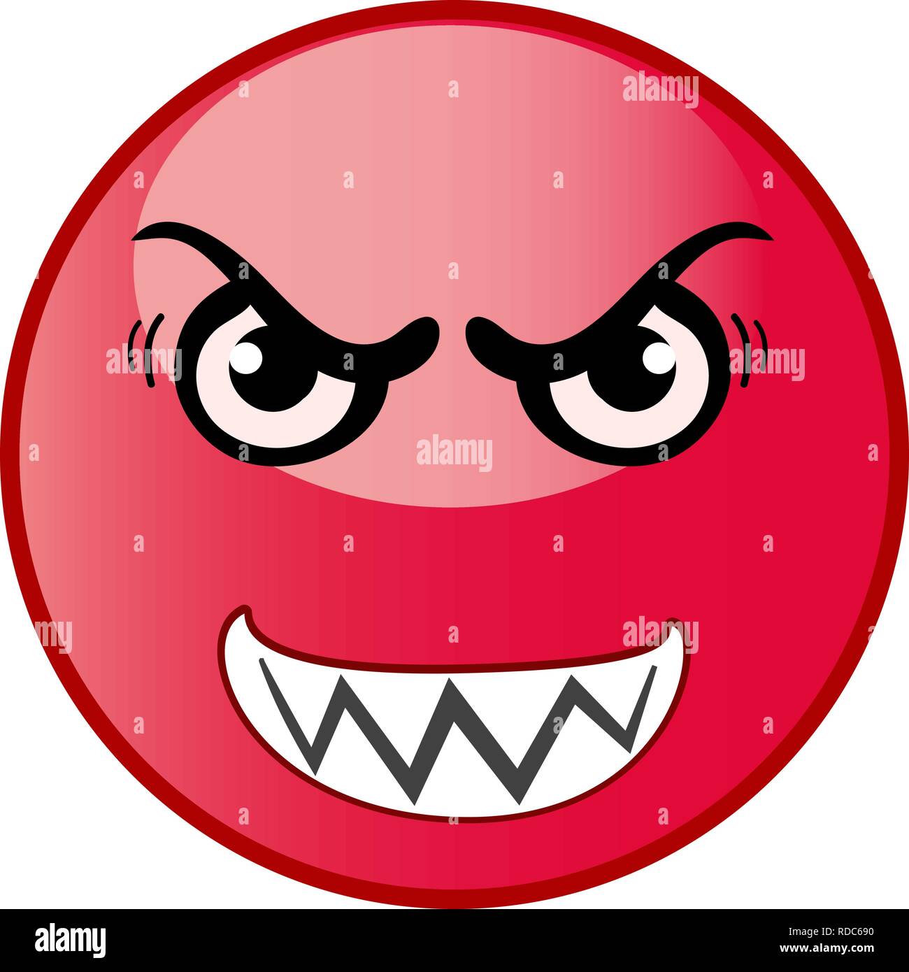 En Colere Et Contrarie De Caractere Rouge De Colere Emotion Negative Eps 10 N Image Vectorielle Stock Alamy
