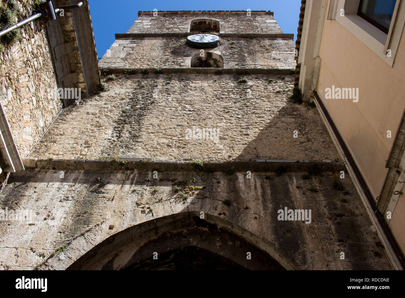 Le clocher de l'église cathédrale, Campobasso, Molise Banque D'Images