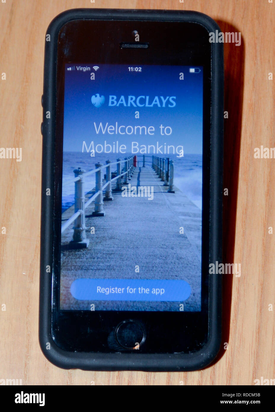 La banque Barclays sur l'application smart phone Banque D'Images