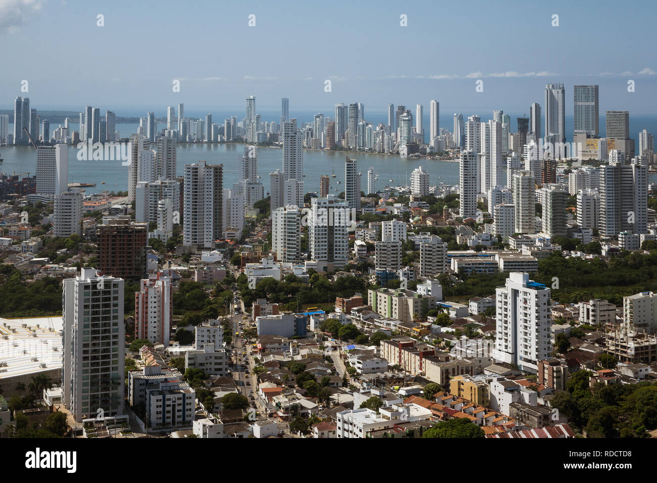 La Colombie, Cartagena, vue sur la ville Banque D'Images