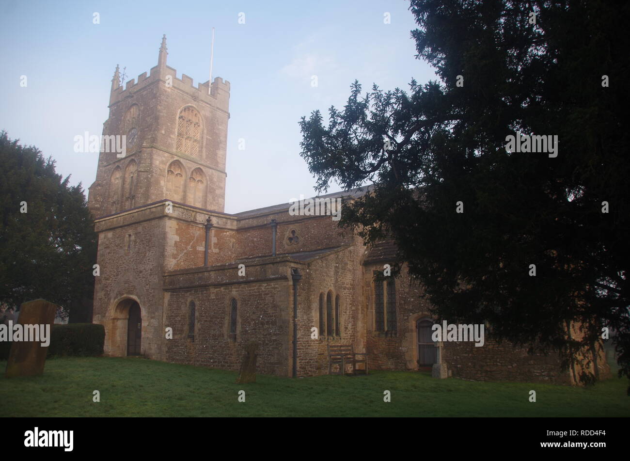 Eglise St Mary Magdalene. Grand Orme. Le Macmillan Way. Sentier de longue distance. Le Somerset. L'Angleterre. UK Banque D'Images