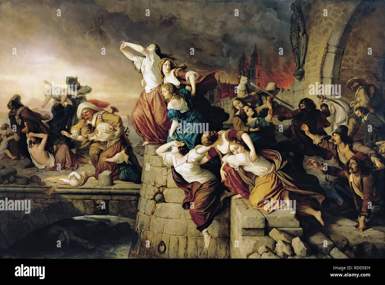 Le sac de Magdebourg. Musée Staatliche Museen, Berlin :. Auteur : M. Steinbrueck, Eduard. Banque D'Images