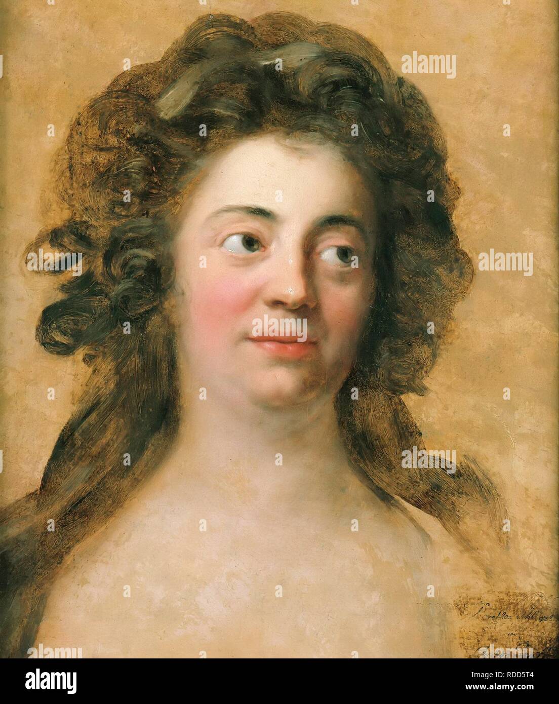Portrait de Friederike Dorothea Schlegel (1764-1839), née Brendel Mendelssohn. Musée Staatliche Museen, Berlin :. Auteur : GRAFF, Anton. Banque D'Images