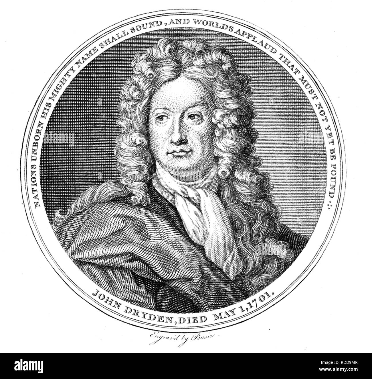 JOHN DRYDEN (1631-1700) poète et dramaturge anglais Banque D'Images