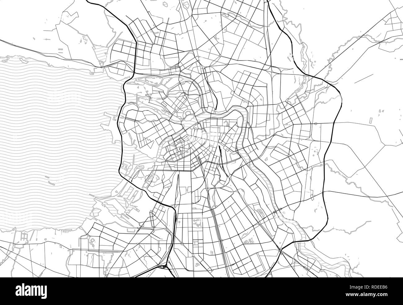 Carte de la région de SaintPétersbourg, Russie. Cette artmap de Saint