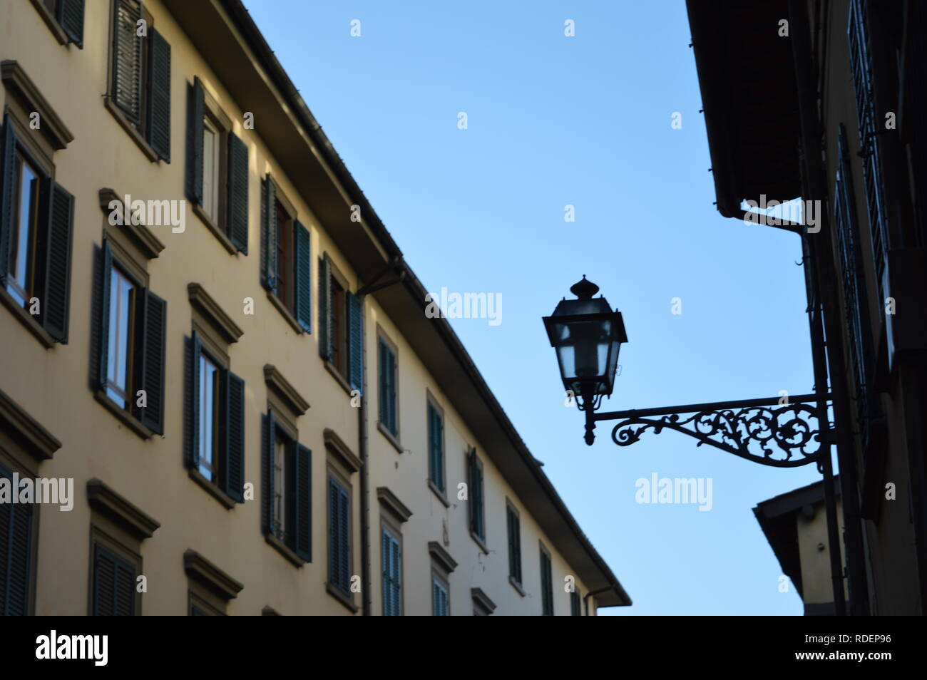 L'image d'une lampe de rue à Florence Banque D'Images