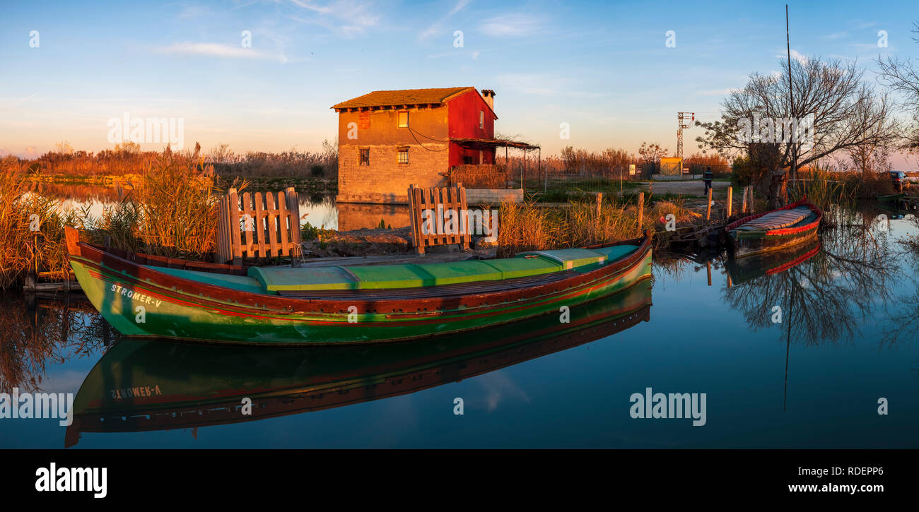 Lac de l'Albufera de Valence. Espagne Banque D'Images