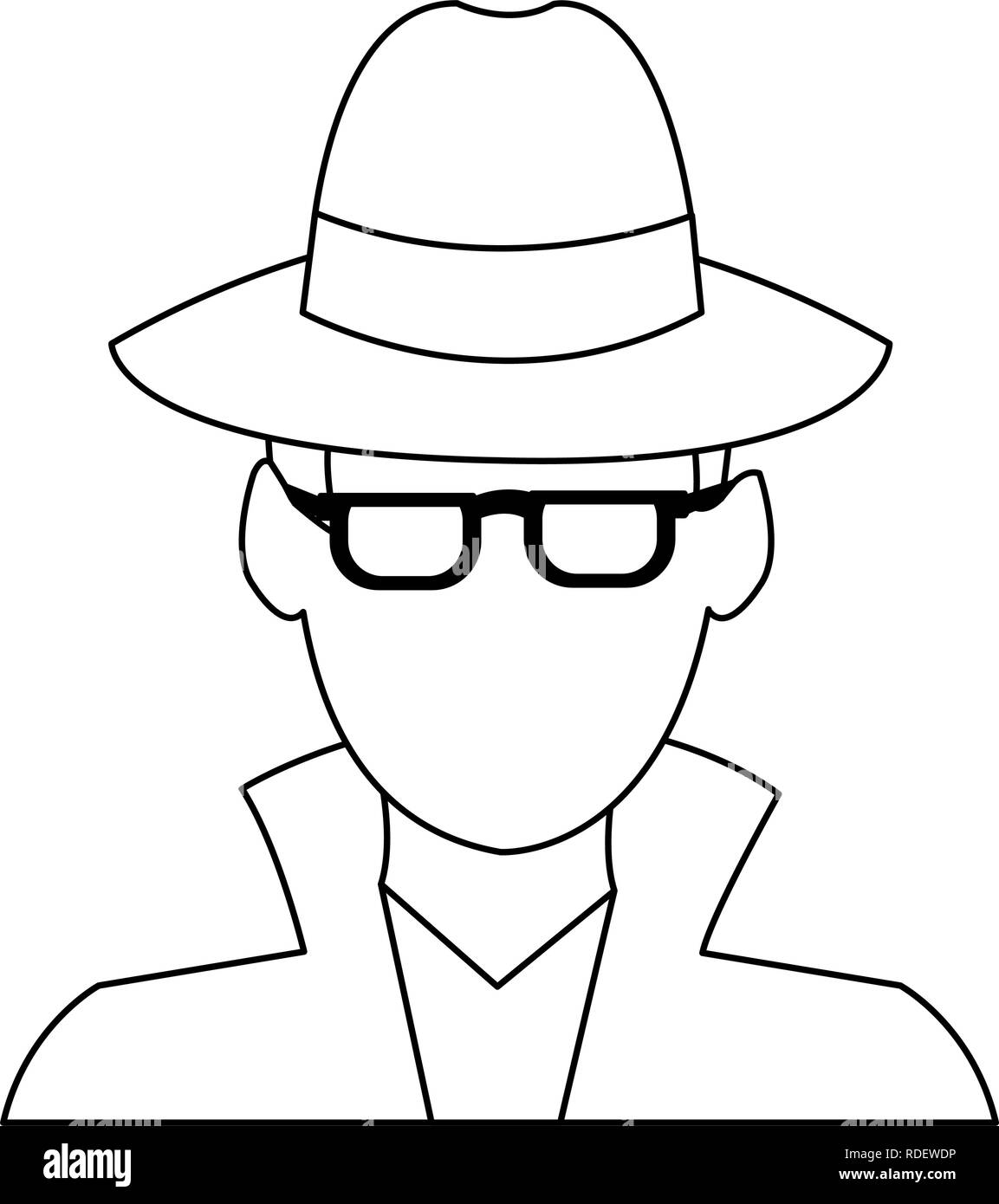 Hacker voleur avatar Illustration de Vecteur