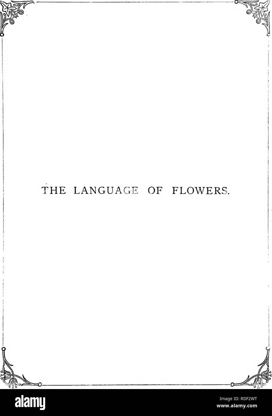 . Le langage des fleurs : ou emblèmes floraux, de pensées, de sentiments, et les sentiments ... Langage des fleurs. . Veuillez noter que ces images sont extraites de la page numérisée des images qui peuvent avoir été retouchées numériquement pour plus de lisibilité - coloration et l'aspect de ces illustrations ne peut pas parfaitement ressembler à l'œuvre originale.. Tyas, Robert, 1811-1879. Londres, New York, G. Routledge et fils Banque D'Images