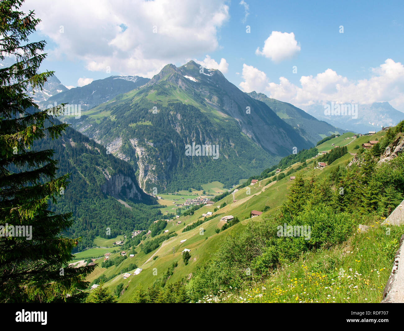 Altdorf, Suisse : route du col du Klausen Banque D'Images
