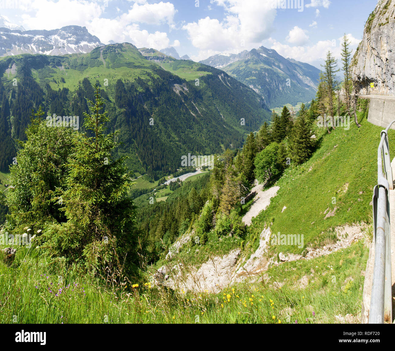 Altdorf, Suisse : route du col du Klausen Banque D'Images