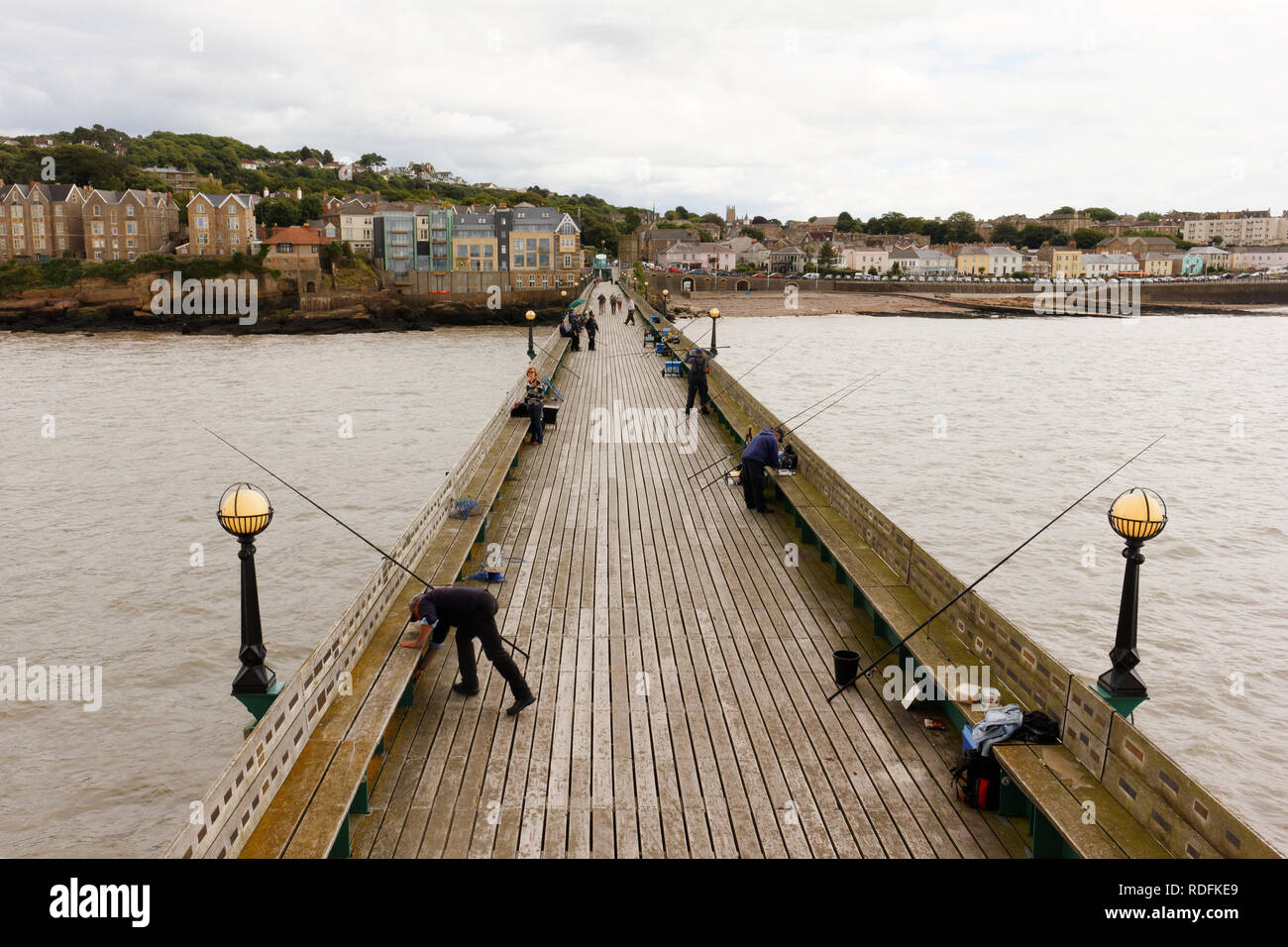 Jetée victorienne Clevedon dans près de Bristol Banque D'Images