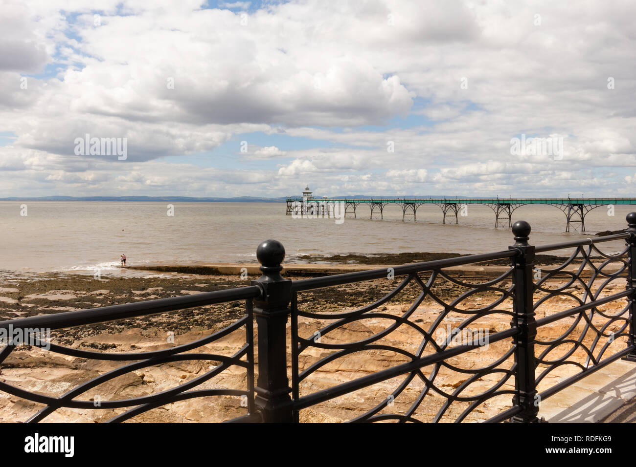 Jetée victorienne Clevedon dans près de Bristol Banque D'Images