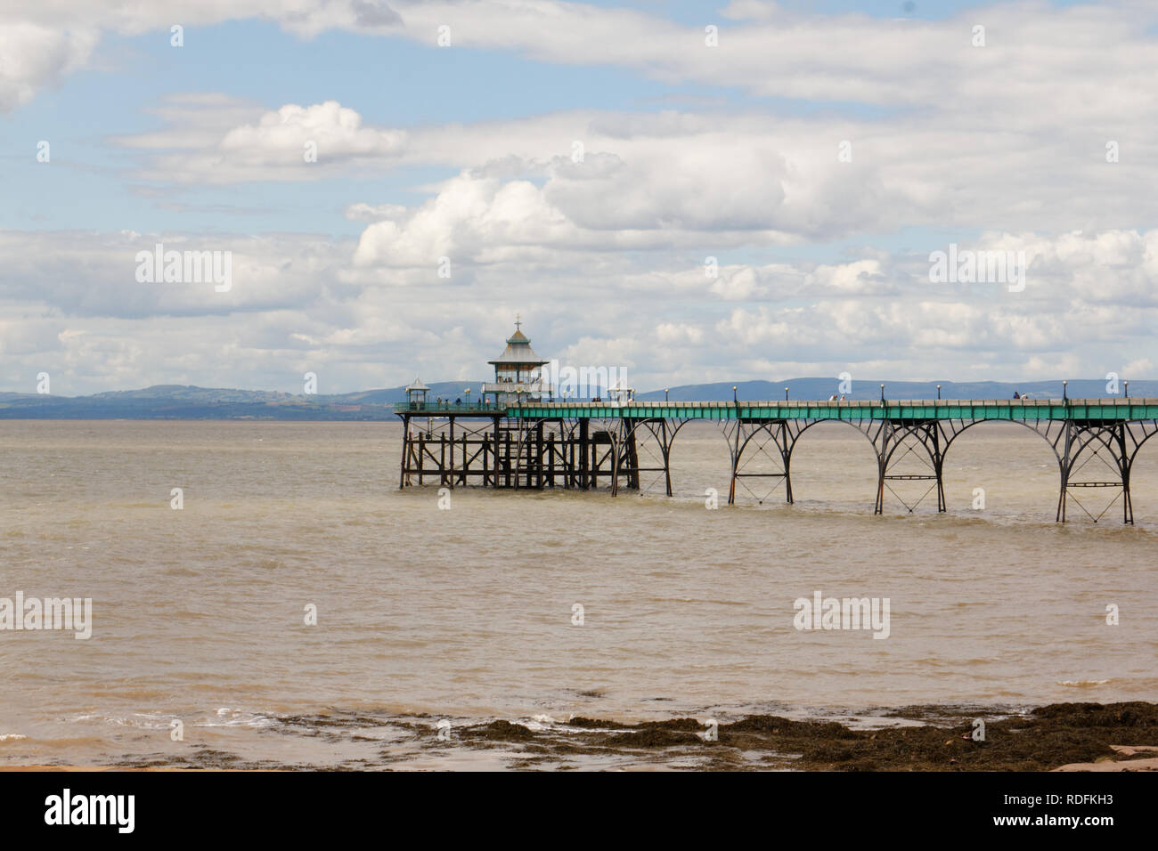 Jetée victorienne Clevedon dans près de Bristol Banque D'Images