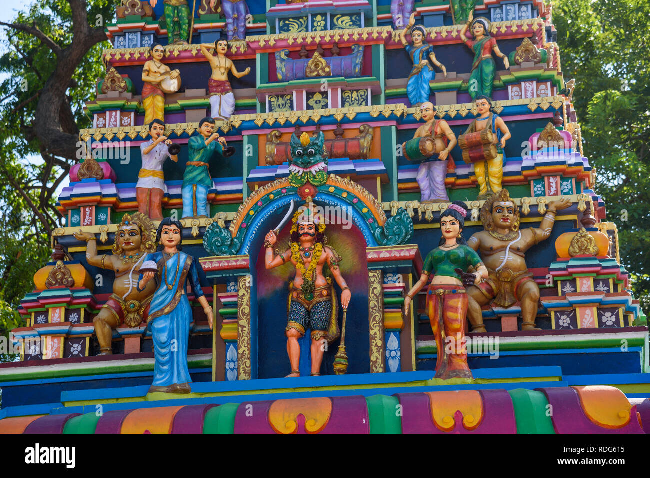 Temple Hindou, Tamil Nadu, Inde Banque D'Images