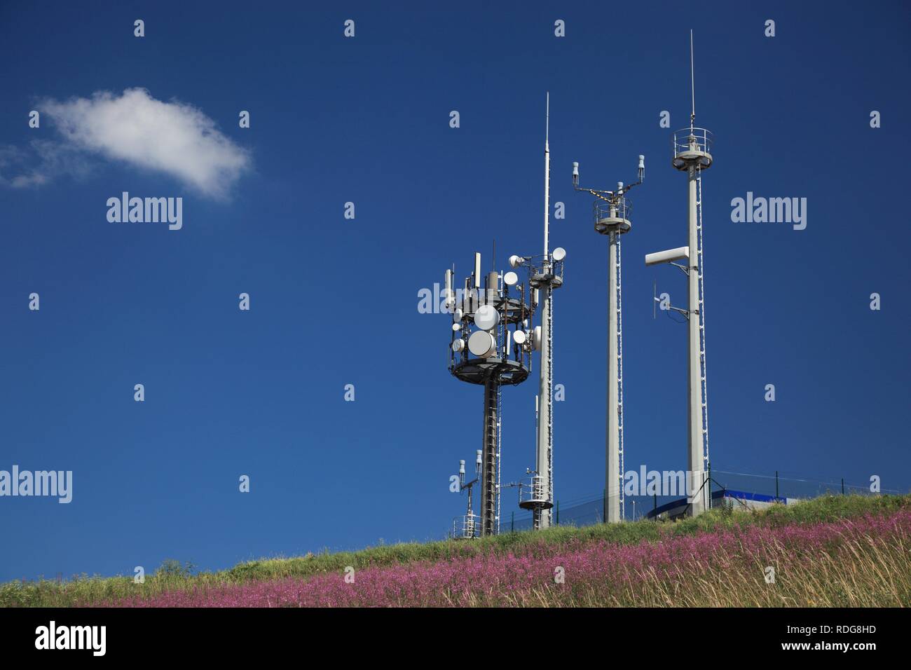 La station de radio, radio amateur station relais pour la télévision  amateur, Mt. Wasserkuppe, Rhoen, Hesse Photo Stock - Alamy