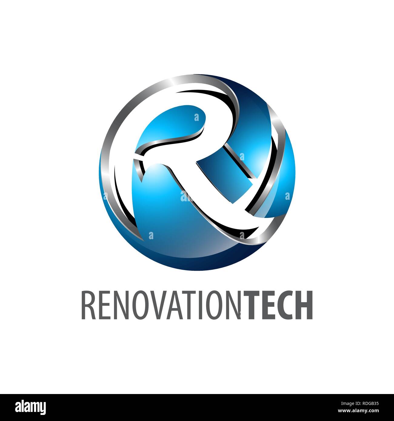 Logo de la sphère rénovation concept design. Modèle de graphique vectoriel de l'élément symbole Illustration de Vecteur