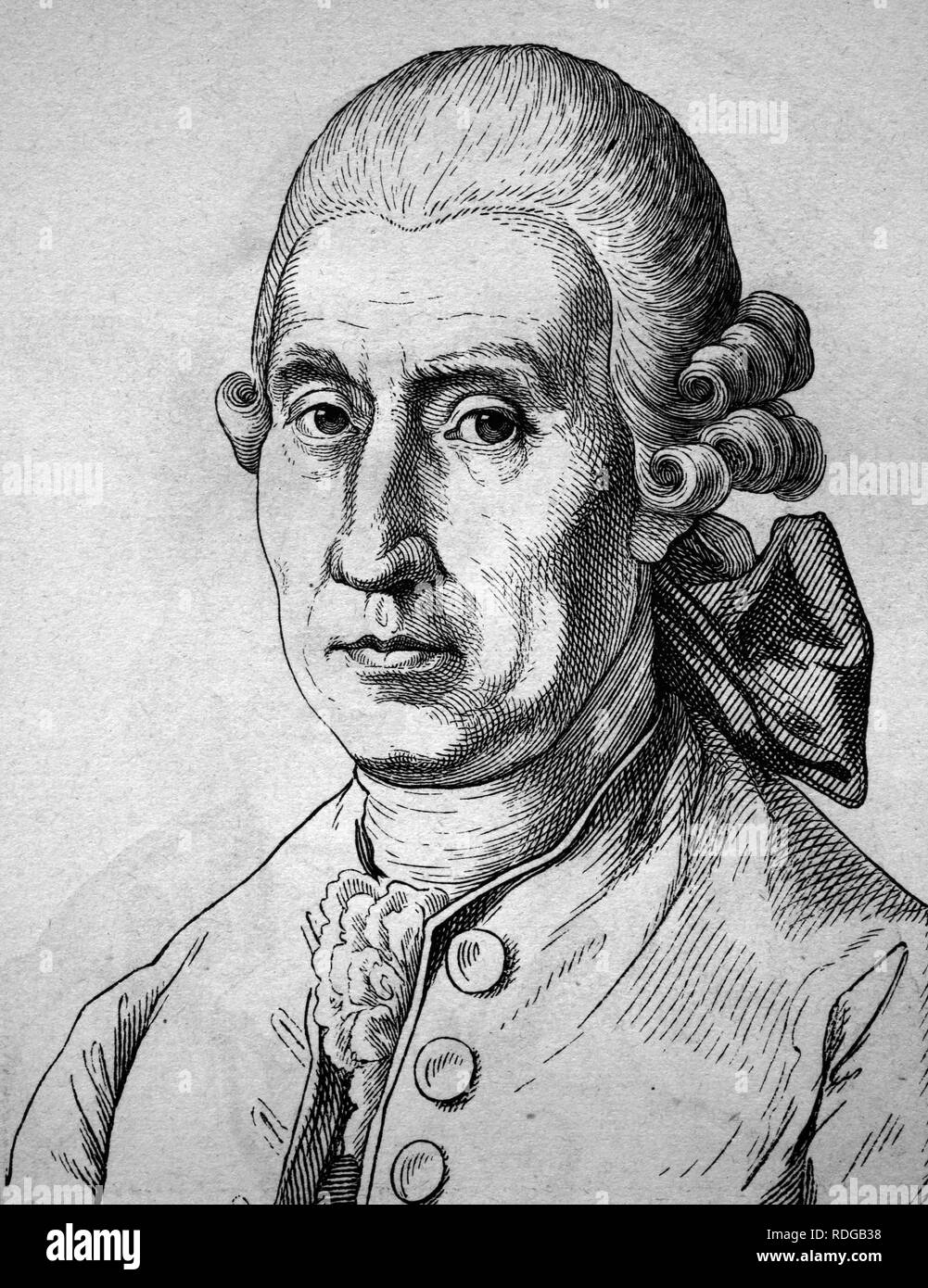 Conrad, Conrad Ekhof Eckhof, 1720 - 1778, portrait, illustration historique, 1880 Banque D'Images