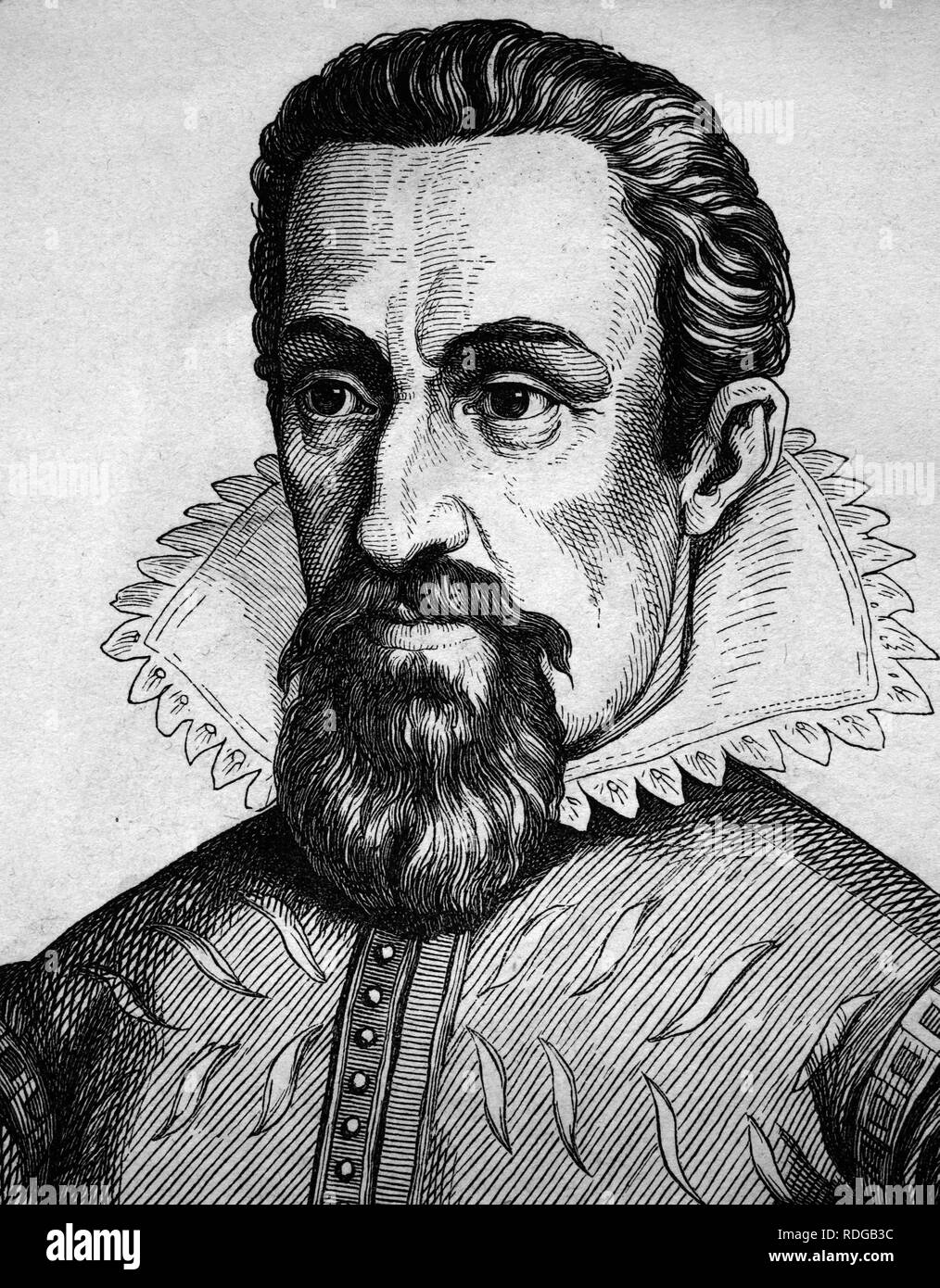 Johannes Kepler, 1571 - 1631, portrait, illustration historique, 1880 Banque D'Images