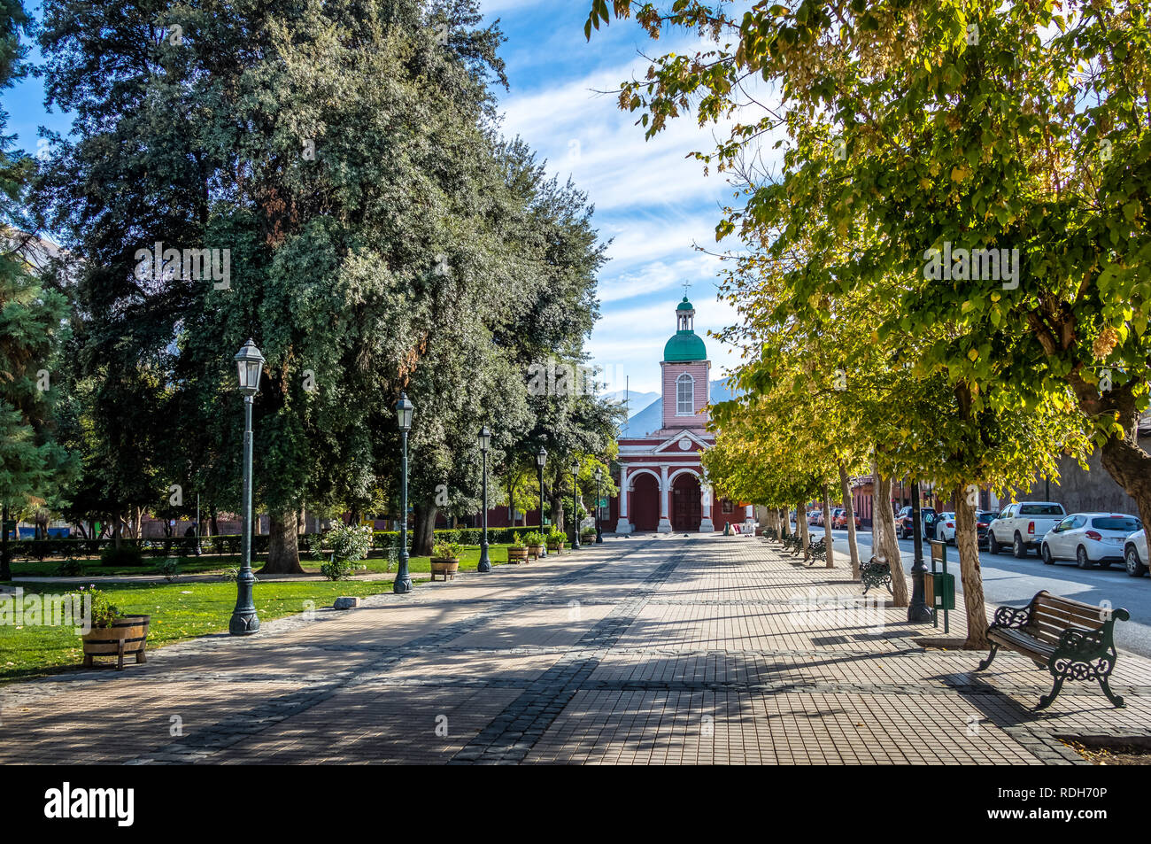 Église de San José de Maipo ville à Cajon del Maipo - Chili Banque D'Images