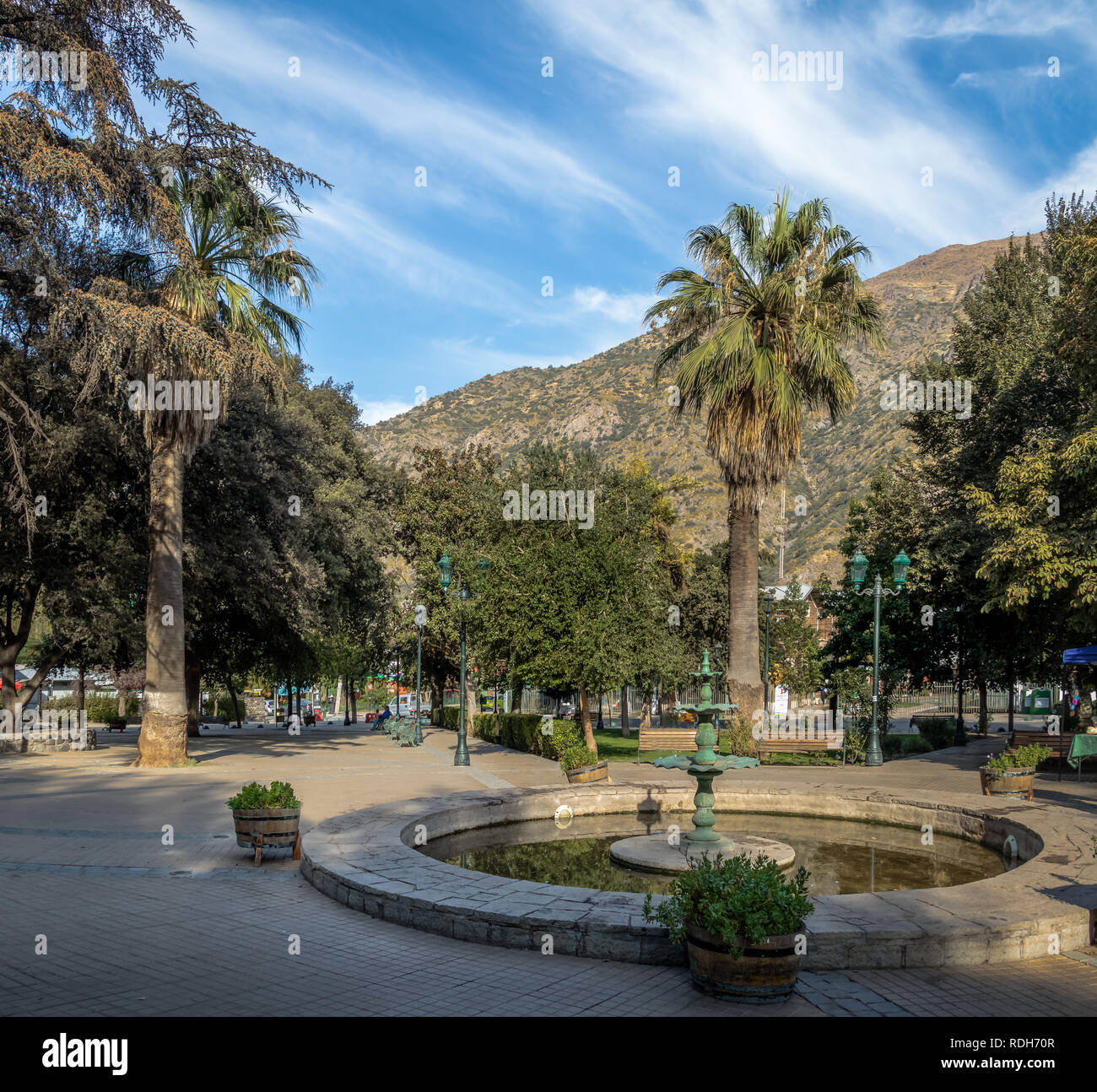 Plaza de Armas à San Jose de Maipo ville à Cajon del Maipo - Chili Banque D'Images