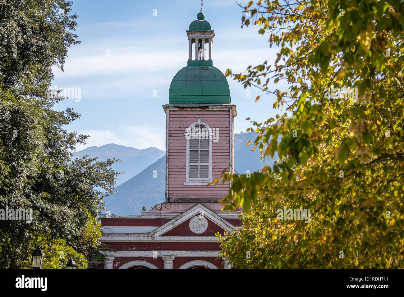 Église de San José de Maipo ville à Cajon del Maipo - Chili Banque D'Images