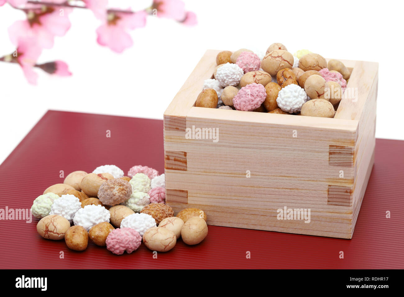 Événement traditionnel japonais, des collations de soja sont utilisés sur un événement annuel /Setsubun. Banque D'Images