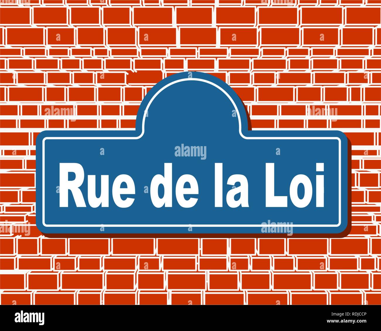 Les plaques de rue avec le nom de la rue Paris Illustration de Vecteur
