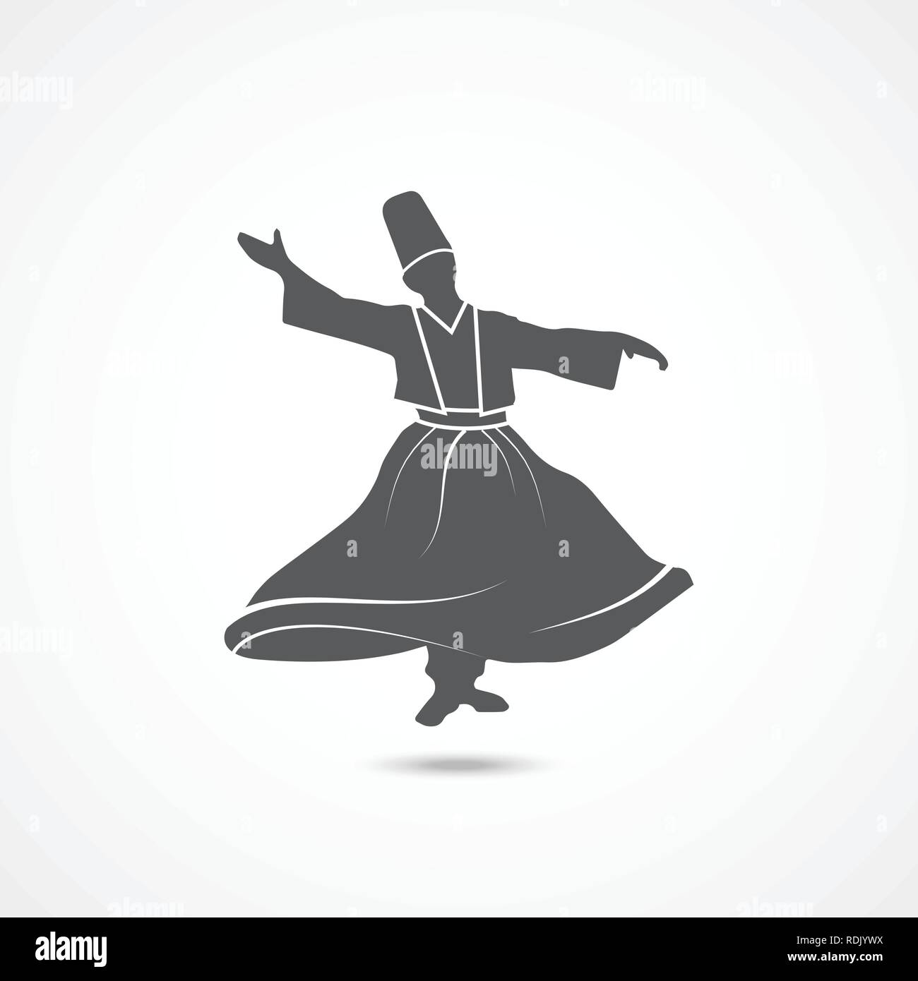 L'icône de la danse derviche Illustration de Vecteur