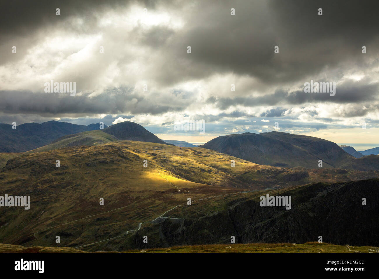 Dale Head vue vers la baie de Morecambe Banque D'Images