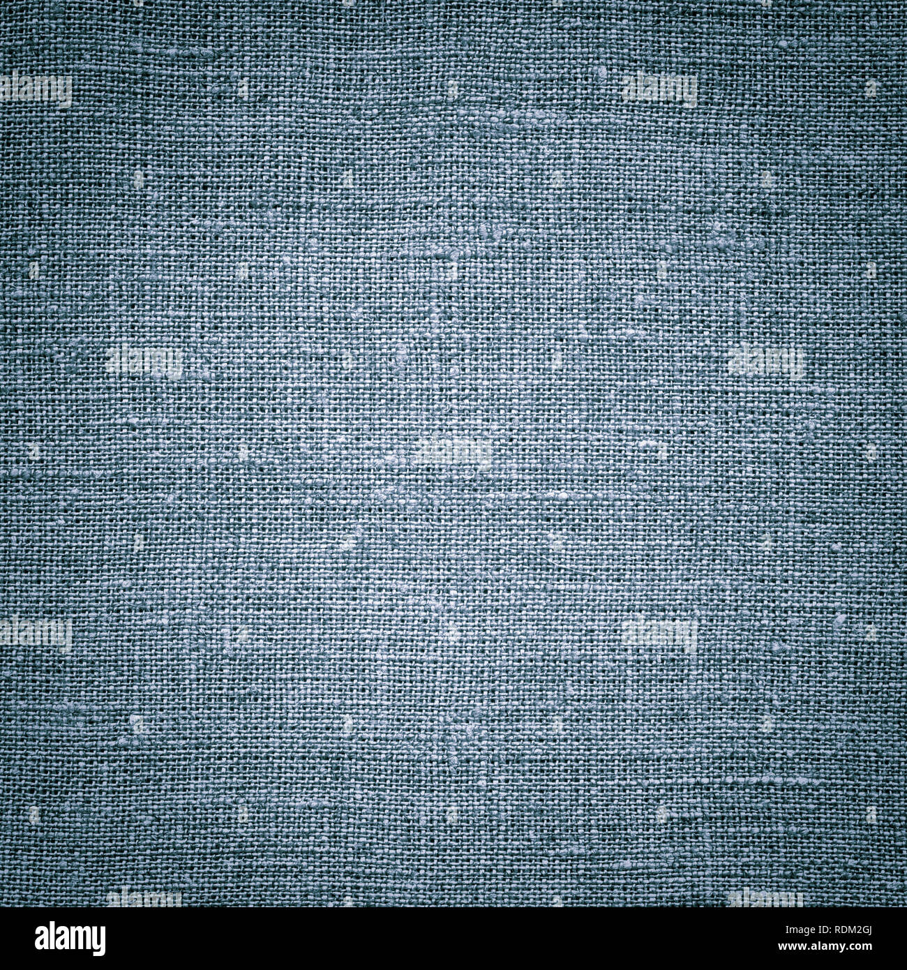 Toile de lin bleu. L'image de fond, la texture. Banque D'Images