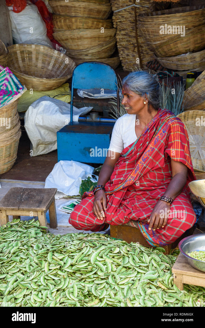 Légumes du marché, marché Devaraja, Mysore. Mysuru, Karnataka, Inde Banque D'Images