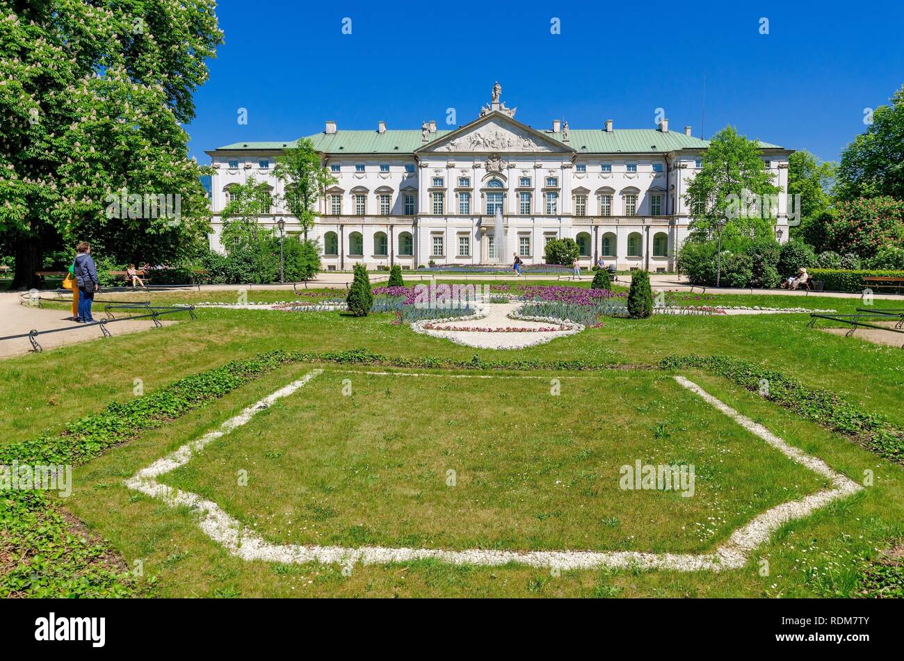 Varsovie, MAZOVIE PROVINCE / POLOGNE - 5 mai 2018 : Palais Krasinski (ou Palais de la communauté) Banque D'Images