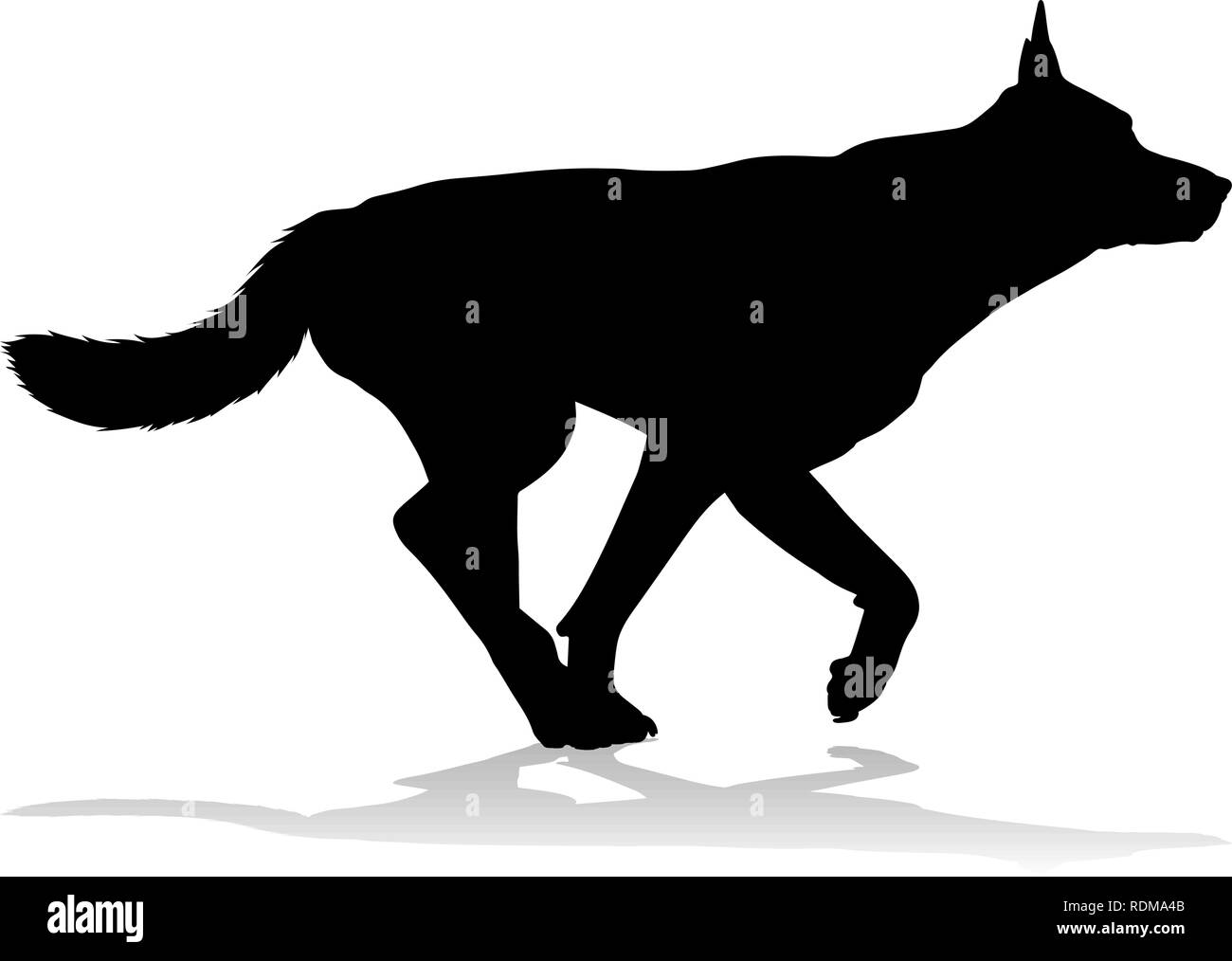 Silhouette chien Animal de compagnie Illustration de Vecteur