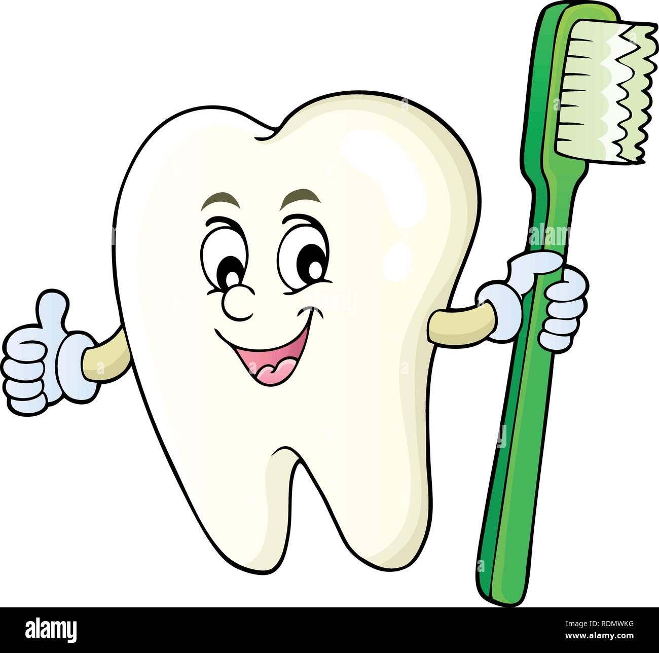 Holding toothbrush dent image Thème 1 - eps10 vector illustration. Illustration de Vecteur