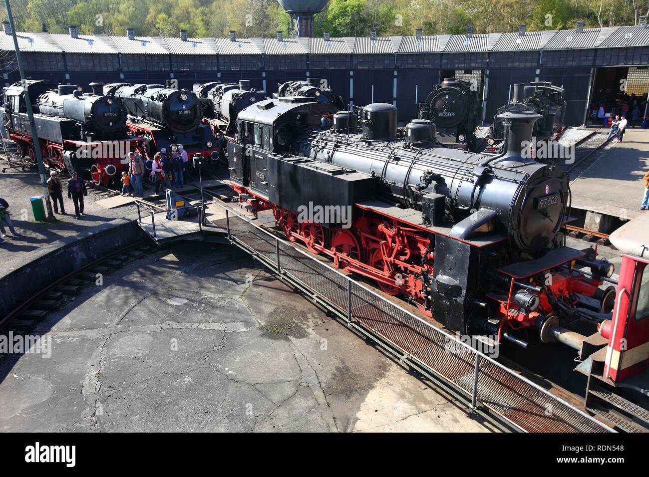 Festival de la Locomotive à vapeur, musée ferroviaire, Dahlhausen, Bochum, Rhénanie du Nord-Westphalie Banque D'Images