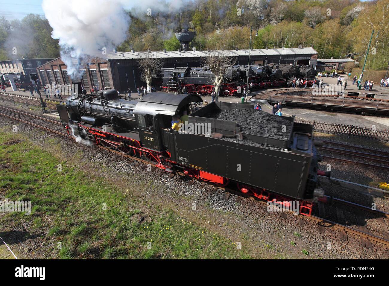 Festival de la Locomotive à vapeur, musée ferroviaire, Dahlhausen, Bochum, Rhénanie du Nord-Westphalie Banque D'Images